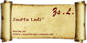 Zsuffa Leó névjegykártya